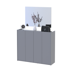 Hallway Doros Kassel with mirror Gray 4 chipboard 128x40x110 (42005510)